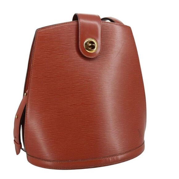 LOUIS VUITTON Epi Cluny Shoulder Bag Brown